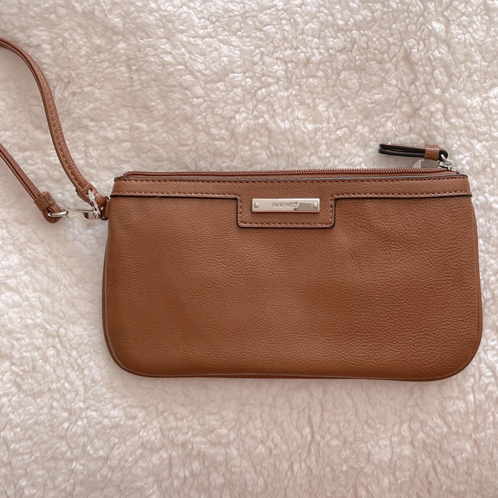 Nine West Brown Wristlet Clutch